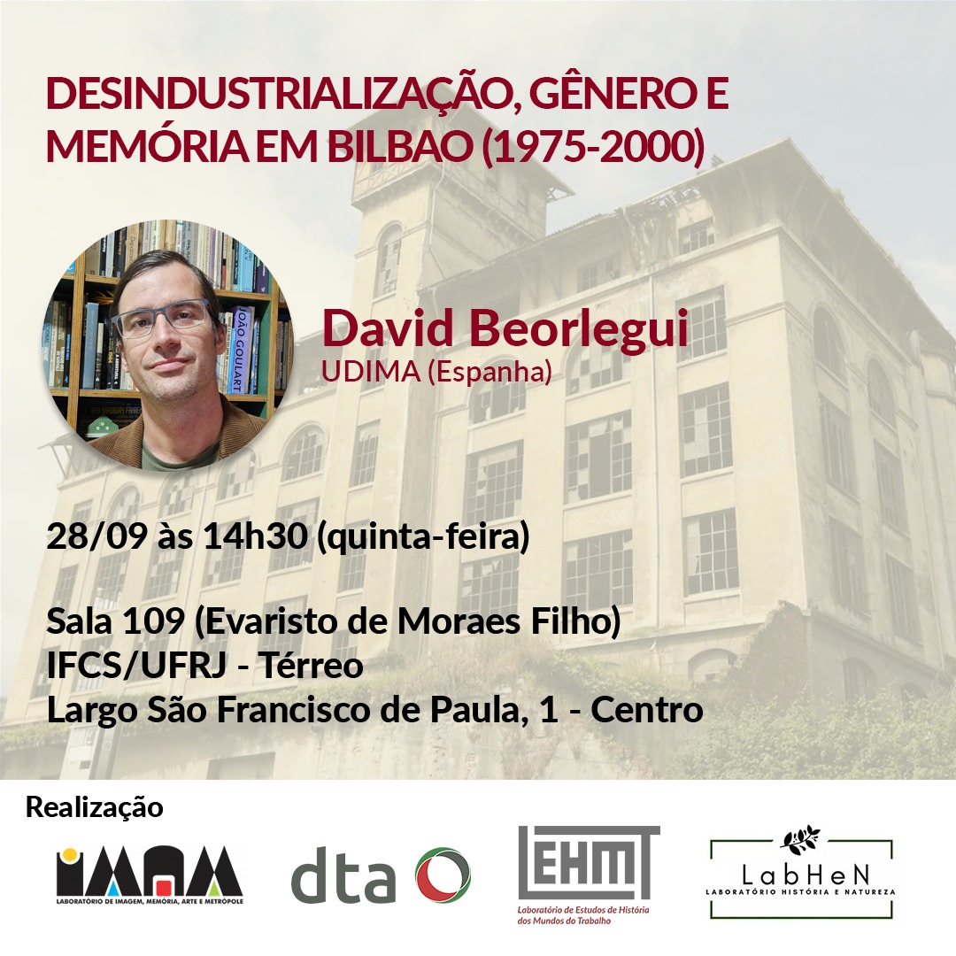 Desindustrialização, Gênero e Memória em Bilbao, 28 de setembro de 2023, às 14h30